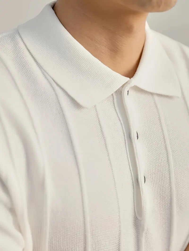 Riviera Textured Knit Polo Shirt
