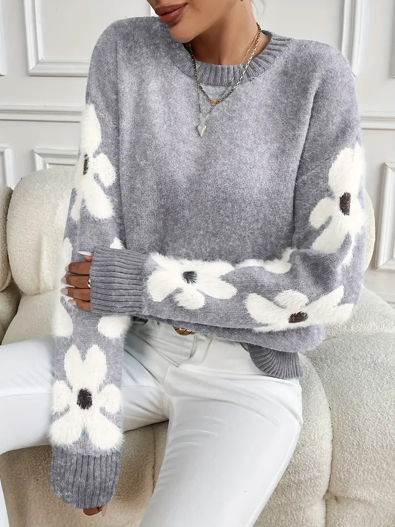 Daisy Drop Knit Sweater