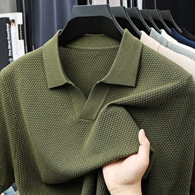 Hudson Waffle Knit Polo