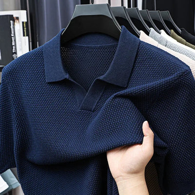 Hudson Waffle Knit Polo