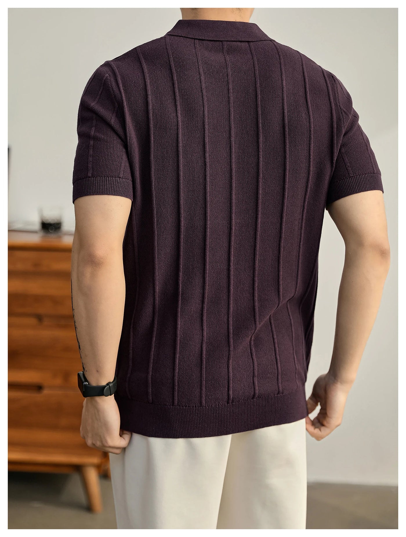 Riviera Textured Knit Polo Shirt
