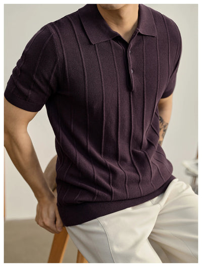 Riviera Textured Knit Polo Shirt