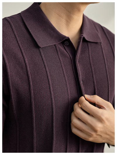 Riviera Textured Knit Polo Shirt