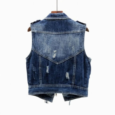 Detour Distresed Denim Vest