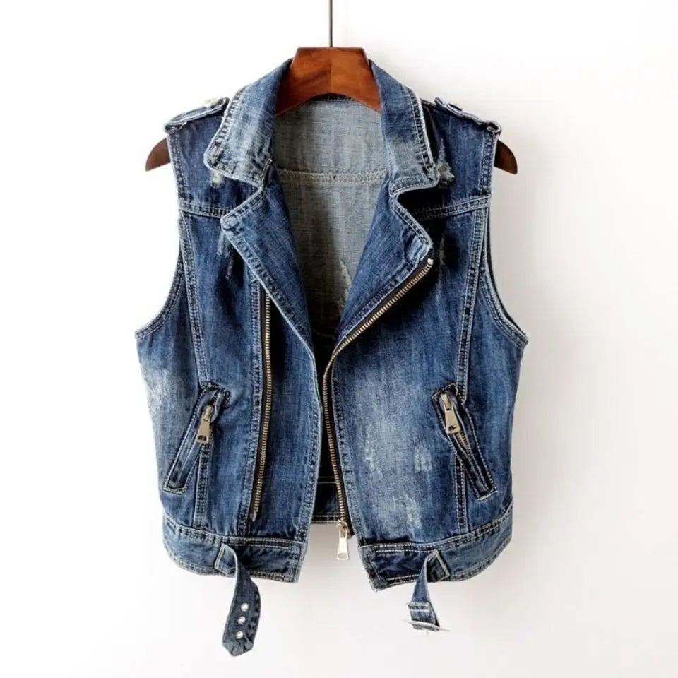 Detour Distresed Denim Vest