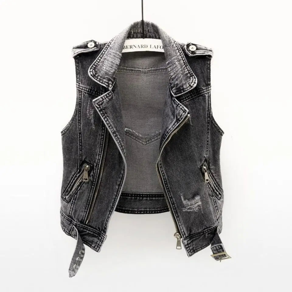 Detour Distresed Denim Vest