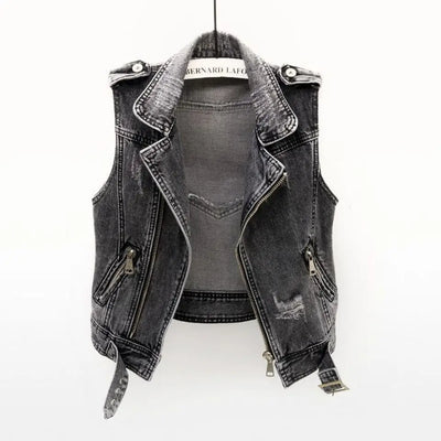 Detour Distresed Denim Vest