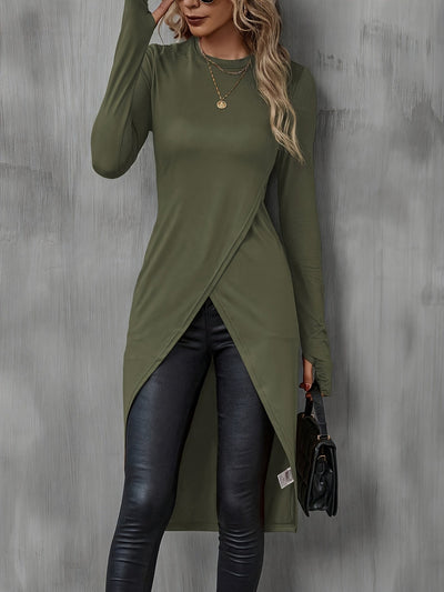 Allure Long-Sleeve Wrap Tunic