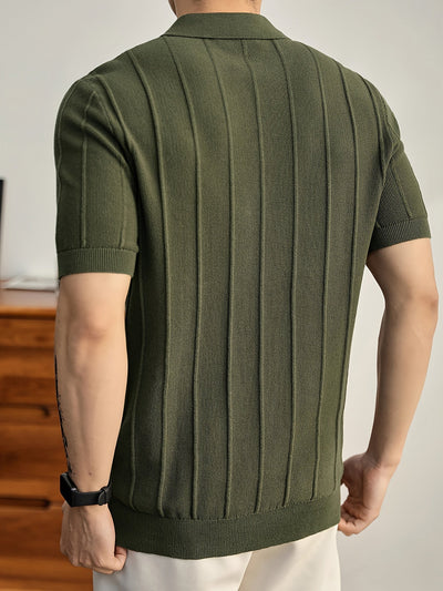 Riviera Textured Knit Polo Shirt